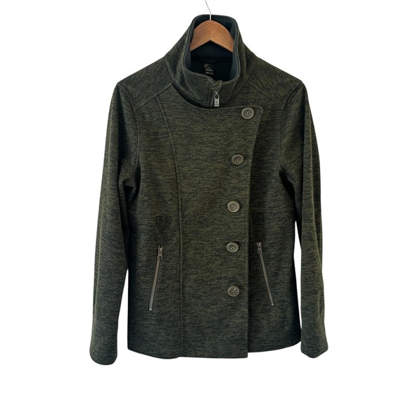 Prana Jackets & Blazers - PrAna Breathe Softshell Jacket Womens Size L Green Asymmetrical Zip Outdoor